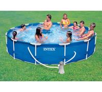 Intex piscina tonda frame telaio portante con pompa filtro Ø cm. 366x76 h - Int