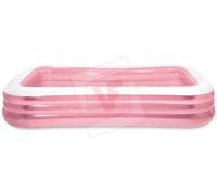 PISCINA FUORITERRA GONFIABILE RETTANGOLARE 2 ANELLI 262x175x56H CM. INTEX PINK