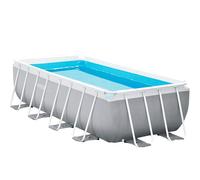 Intex 26792NP Metal Frame - Piscina Rettangolare Fuori Terra, 488x244x107 cm con Pompa Filtro, Scaletta, Telo Base e Copertura
