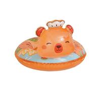 Piscina galleggiante per bambini - Rafta gonfiabile con design a cartone animato Capybara | Colorful Water Lounger with Safety Handles & Air Filled Seat for Bath Time, Swimming Pools, Beach Fun