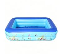 Piscina Gonfiabile - 140x90x45cm Piscina Gonfiabile Bambini, Piscinas Per Bambini, Piscinas 2 Anelli, Grande Capacità Gonfiabiles, PiscinaBaby Rettangolare, Per Cortile, Giardino, Interno, Esterni