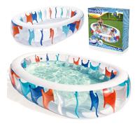 Bestway Piscina Fuori Terra Gonfiabile Piscina Esterna per Bambini da Giardino Ovale 234x152x51h cm colore Trasparente - 54066B