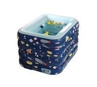 Piscina Gonfiabile Antiscivolo Piscina gonfiabile piscina automatica imbottitura piscine da nuoto 4 anello fuori terra Feste Estive(Blue,210 * 150 * 75cm)