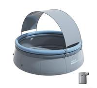 Piscina gonfiabile con baldacchino, piscina autogonfiante portatile di grande capacità, piscine gonfiabili automatiche pieghevoli