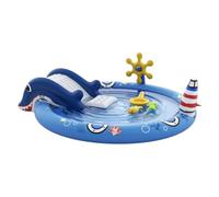 Piscina gonfiabile con scivolo, ringhiera morbida in resistente | Piscina gonfiabile in PVC da 203 cm per parco giochi, casa, scuola, vacanze, parco, cortile, esterno, prato, terrazza