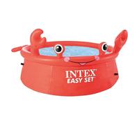 Intex 26100NP - Piscina Fuori Terra Easy Set Rotonda Granchio, 880 L, PVC, Rosso, 183x51 cm