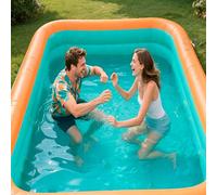 Piscina gonfiabile extra grande a 3 livelli, pieghevole e portatile, parco acquatico estivo, design spazioso, adatta per uso interno/esterno, ideale per intrattenimento in patio e giardino. Perfetta p