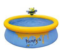 Piscina Gonfiabile Forma Ape Honey per Bambini 150cm con Doccia Spruzzo Giardino