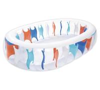 Bestway Piscina Fuori Terra Gonfiabile Piscina Esterna per Bambini da Giardino Ovale 234x152x51h cm colore Trasparente - 54066B