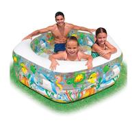 PISCINA GONFIABILE PER BAMBINI PESCI DELL'OCEANO A 3 ANELLI 191 X 178 X 61 CM