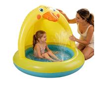 Piscina Gonfiabile per Bambini - Piscina Gonfiabile Con E Tettuccio - Vasca Gioco d'Acqua Design Papera - Adatto a Bimbi, Esterno, Giardino, Cortile, Spiaggia, Mare, Interno Bagno