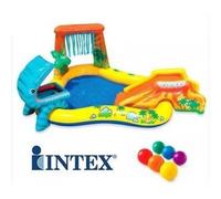 Intex Piscina Fuori Terra Gonfiabile Piscina Esterna per Bambini da Giardino 249x191x109 cm - 57444 Dinosauro