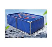 Piscina gonfiabile per pesci, in tessuto extra spesso, per esterni, pieghevole, per cortile, piscina, balcone, serbatoio d'acqua (200 x 100 x 80 cm)