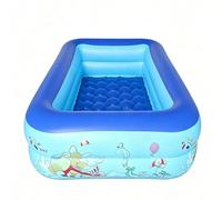 Piscina Gonfiabile Rettangolare, Design Spazioso, 1 Pezzo, Vasca Spruzzata Estiva Da Giardino, Piscine Gonfiabili Per Bambini, Configurazione Gonfiaggio Rapido, Ideale Per Giardino, Prato
