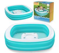 Bestway 54446 Piscina Sippin' Summer Console centrale rimovibile per cibo giochi ed elementi essenziali la console si collega alla piscina con il velcro facile da staccare 218x218x48