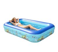 Piscina Gonfiabile Vasca per Palline di Forma Rettangolare Animali Marini | Piscina Gonfiabile per Tutta la Famiglia per Festa Acquatica Estiva in Spazi Interni ed Esterni come Giardino