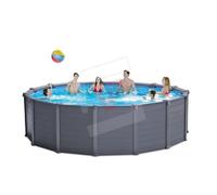 PISCINA GRAPHITE ROTONDA CM. 478X124 CON POMPA A SABBIA NUOVA SEQUOIA INTEX