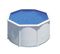 Piscina Gre KIT240ECO Fidji. - Piscina fuori terra in acciaio, rotonda, colore bianco. Piscina scomponibile per Giardino. 240 x h120 cm