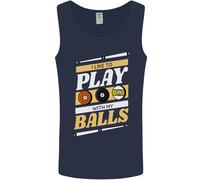 Piscina I Piace A Play With My Balls 9-Ball Uomo Canotta Maglia