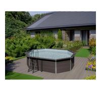 Piscina in composite Avantgarde 524x386x124 cm ovale con LED Antracite