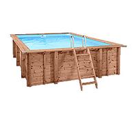 Piscina in legno fuori terra rettangolare JARDIN CARRE 6x4