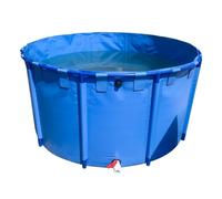 Piscina in plastica con struttura rotonda, resistente piscina fuori terra per bambini, adulti e cani, utilizzabile anche come stagno Koi o serbatoio per giardino sul retro e acquacoltura