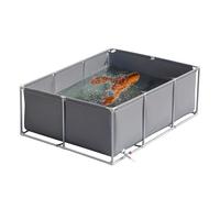 Piscina in PVC fuori terra per acquario, stagno con valvola di scarico e telaio di stoccaggio dell'acqua