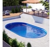 Piscina interrata ovale in acciaio NEWSKYBLUE 1000-h.120cm-DELUXE