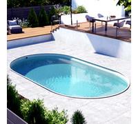 Piscina interrata ovale in acciaio SKYSAND 700-h.150cm-DELUXE