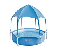 Intex Piscina Rotonda Con Struttura In Acciaio Fuori Terra Con Baldacchino Ø183cm
