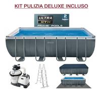 PISCINA INTEX FUORITERRA 549X274X132 POMPA SABBIA + KIT DELUXE RETTANGOLARE NEW