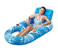 Piscina Lounger Galleggiante Isola di Rilassamento in Formato XXL, Gonfiabile Elegante con Porta Tazza, Carne d'Acqua per Spiaggia o Piscina da Giardino | Isola di libero per Bathing Lake