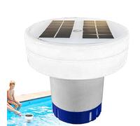 Piscina luci Solaris Floater cloro | Pool distributore cloro galleggiante | Pool pagaia solare Dispenser tavolette cloro con luce | Accessori supporto compresse cloro vasca idromassaggio per piscine