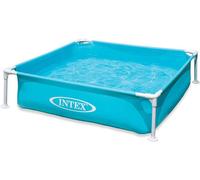 Piscina Mini Frame Azzurro, Acciaio E PVC, Azzurro, 122X122X30 Cm