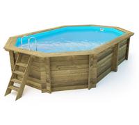 Piscina Ottagonale Fuori Terra 486x336x120 cm in Legno