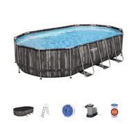 Piscina Ovale effetto legno Power Steel 610x366x122 Bestway 5611R