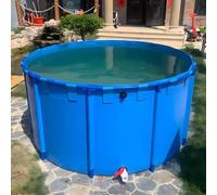 Piscina per acquacoltura all'aperto per koi, resistente e fuori terra, con staffa in acciaio, grande struttura in tela di PVC