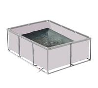 Piscina per acquario, grande serbatoio per pesci all'aperto, 100 x 200 x 80 cm, stoccaggio temporaneo dell'acqua fuori terra con valvola di scarico per pesci koi, tartarughe, piscine