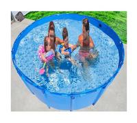 Piscina per acquario, in PVC, ispessimento per pesci, facile da montare, grande struttura rotonda in metallo fuori terra, per pesci e prodotti acquatici (5307L/1402GAL-2,6 x 1 m (diametro x altezza)