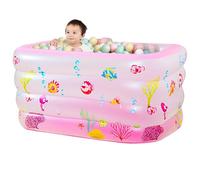 Piscina per bambini - Centro giochi d'acqua gonfiabile per il cortile posteriore, design semplice tappo di scarico, giocattolo per bambini, bambini e ragazze, articolo divertente estivo all'aperto