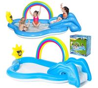 Piscina per bambini colorata con arcobaleno e sole