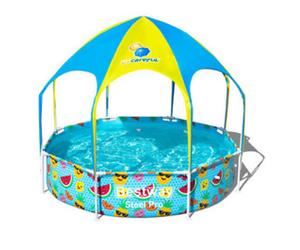 PISCINA PER BAMBINI con telaio copertura e doccia ø 244x51h BESTWAY 56432