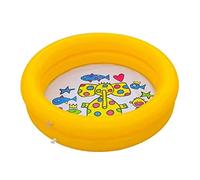 piscina per bambini, Inflatable Pool 2 Ring Paddling, Round Above Ground Swimming Summer Water Fun Bathtub Garden(Yellow,1pcs)