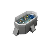 Piscina per bambini pieghevole multiuso per famiglia e animali domestici, design pieghevole non gonfiabile, con maniglia per il trasporto, resistente piscina all'aperto per giardino e campeggio