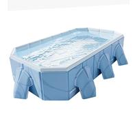 Piscina per bambini pieghevole multiuso per famiglia e animali domestici, design pieghevole non gonfiabile, con maniglia per il trasporto, resistente piscina all'aperto per giardino e campeggio