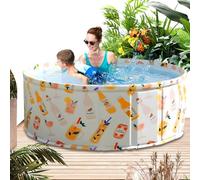 Piscina Per Bambini Pieghevole | Piscina Con Struttura Non Gonfiabile Altezza 45cm - Gioco Acquatico Interno Esterno Per Prato Fattoria Giardino Balcone Cortile Patio Attività Estive