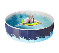 Piscina per bambini | Piscina non gonfiabile | Contenitore d'acqua pieghevole con fondo antiscivolo e valvola di scarico | per giochi all'aperto, bambini, animali domestici e divertimento in famiglia
