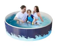 Piscina per bambini | Piscina non gonfiabile | Contenitore d'acqua pieghevole con fondo antiscivolo e valvola di scarico | per giochi all'aperto, bambini, animali domestici e divertimento in famiglia