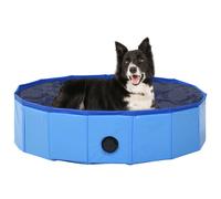 Piscina per Cani Pieghevole Blu 80x20 cm in PVC