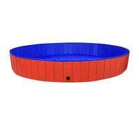 Piscina per Cani Pieghevole Rossa 300x40 cm in PVC